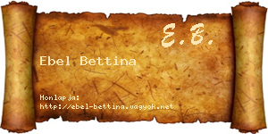 Ebel Bettina névjegykártya