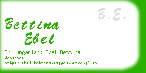bettina ebel business card